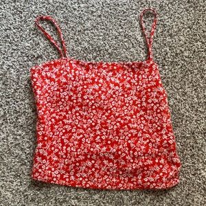 Pacsun red and white tank